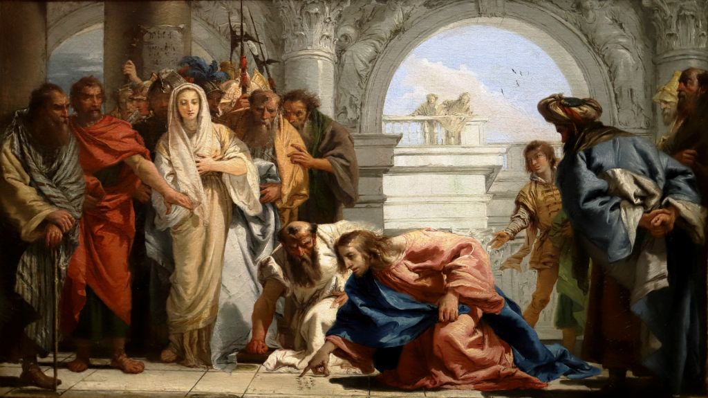 Tiepolo (1751) : le Christ et la femme adultère