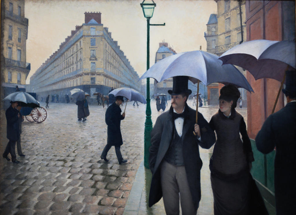 Gustave Caillebotte (1877) : Rue de Paris le temps de pluie