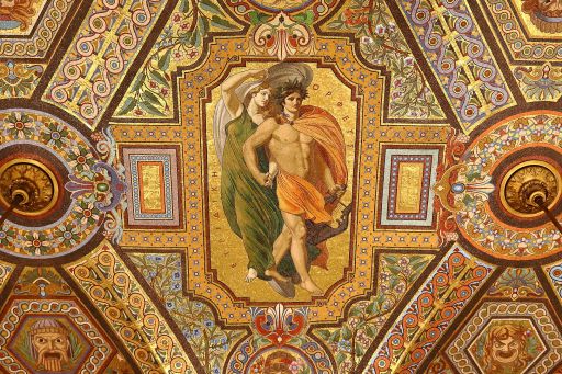 巴黎歌剧院 : 前厅走廊马赛克装饰