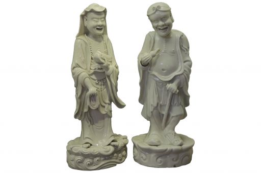 Figurines en porcelaine blanc de Chine du XVIIe